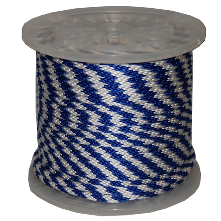 T.W. Evans Cordage Co. 1/2. X 300 ft. BLUE AND WHITE DERBY ROPE 96012